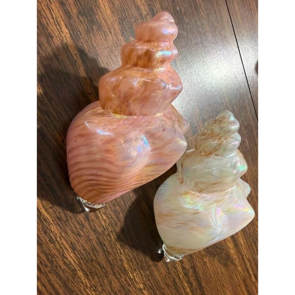 Iridescent Glass Conch Shells - Picture 2 of 6